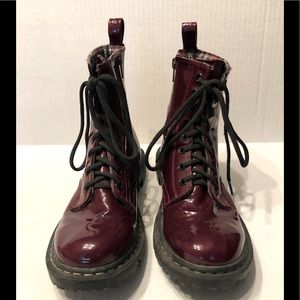 Xhilaration Kaliey Patent Boot Deep Red